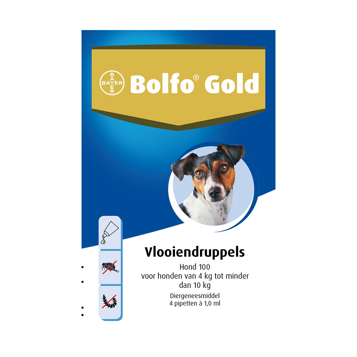 Integratie Immigratie Regelmatigheid Bolfo Gold Hond 100 Vlooiendruppels 4 tot 10 kg 4 Pipetten